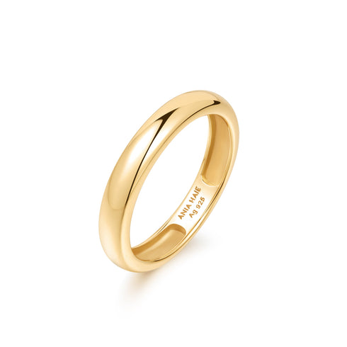 Gold Curve Dome Band | Ania Haie Australia